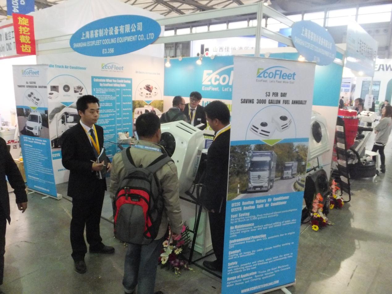 EcoFleet Presents Three Idel Free Truck Air Conditioners At Bauma China